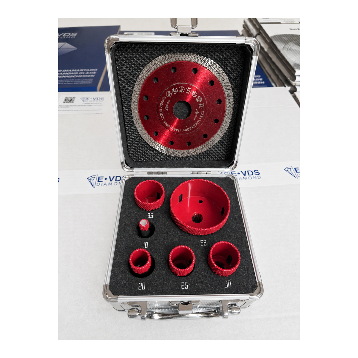 E-VDS MATRIX CUT and CORE KIT with blade and six core bits